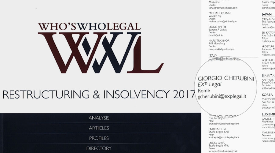 Who’s who legal. Restructuring & insolvency 2017