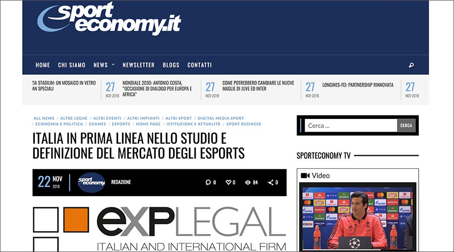 Italia in prima linea nello studio e definizione del mercato degli eSports