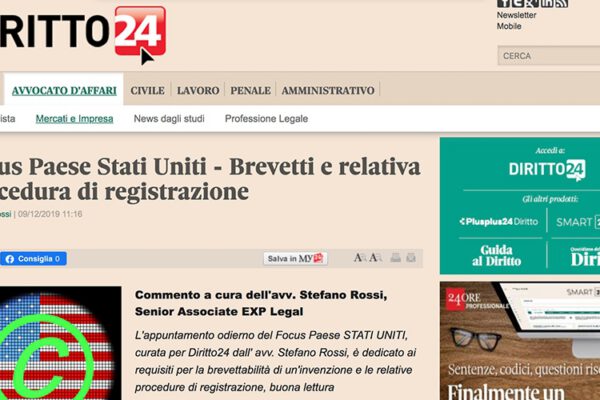 Focus Paese Stati Uniti – Brevetti e relativa procedura di registrazione